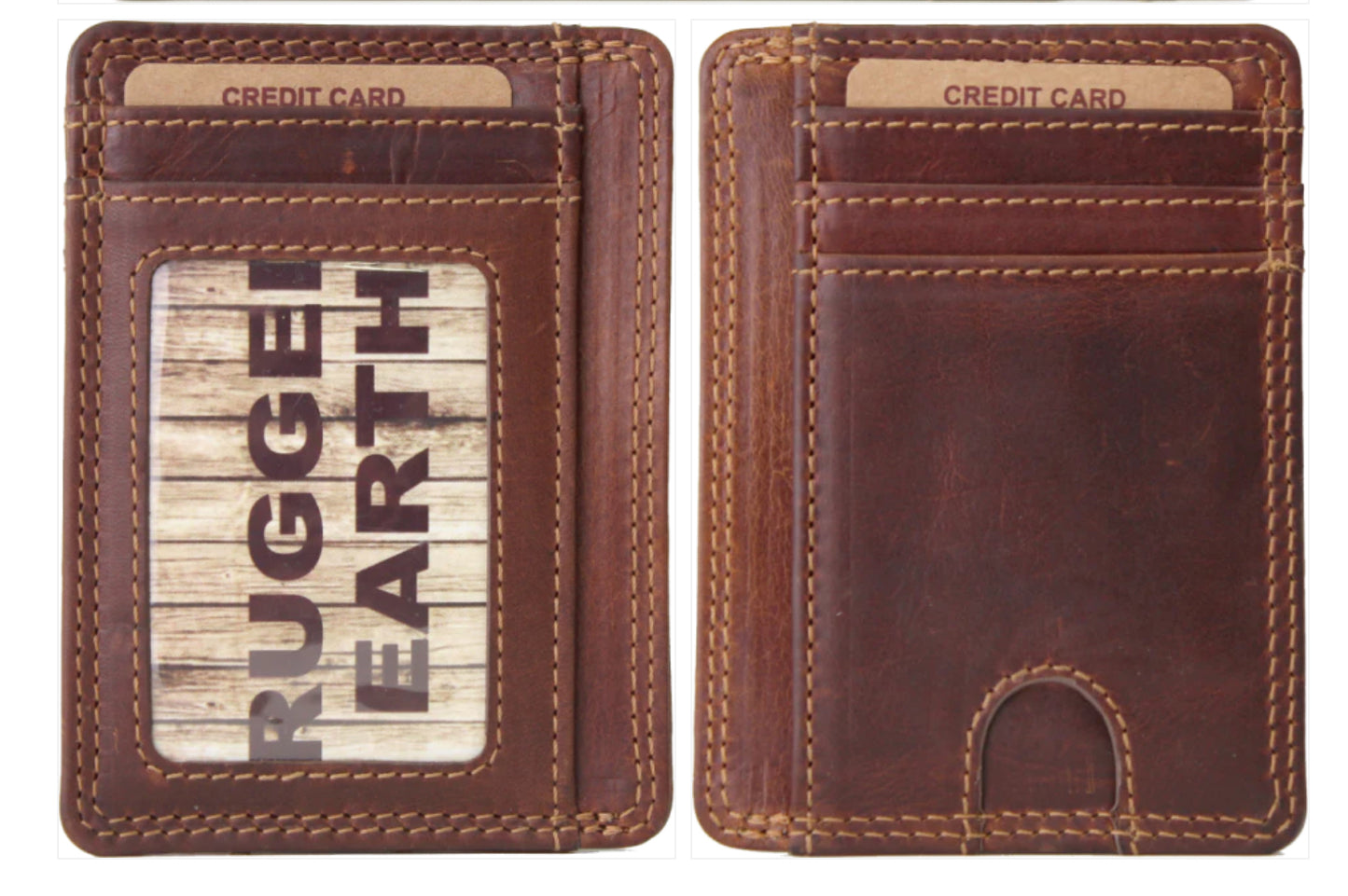 Rugged Earth Black Credit Card Holder Black 880031 or Brown 990031
