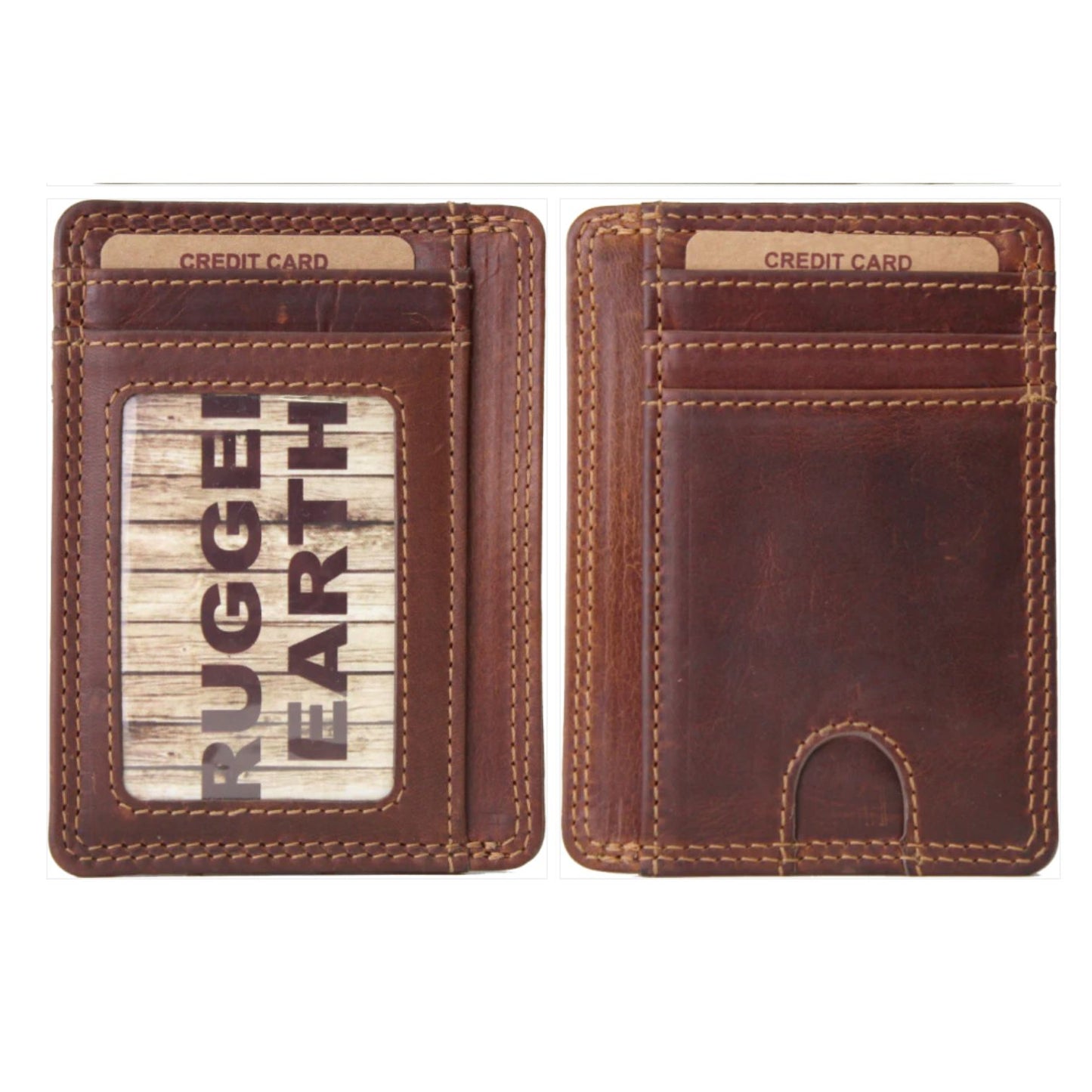 Rugged Earth Black Credit Card Holder Black 880031 or Brown 990031