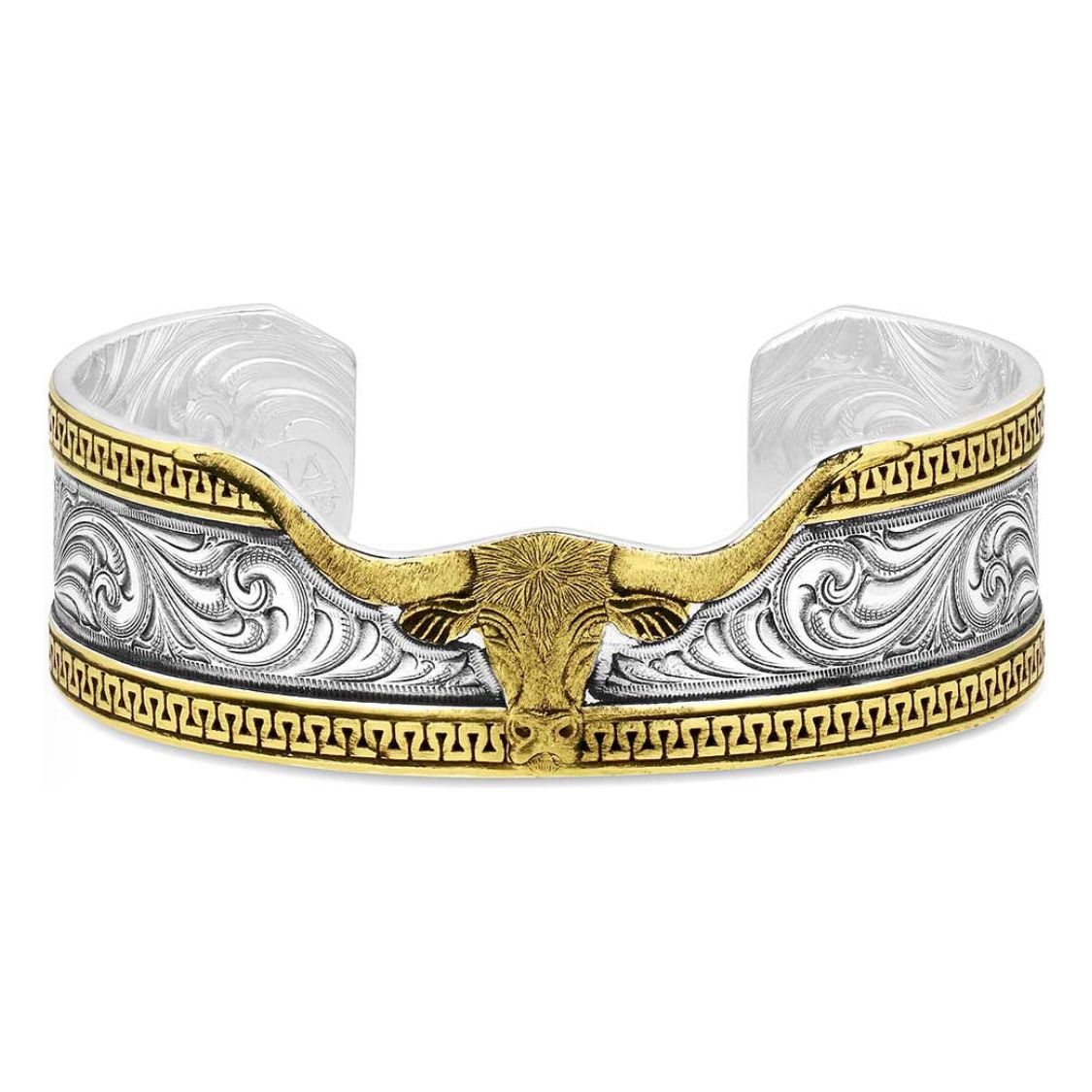 Montana Silversmith - Cuff Bracelet - Longhorn BC5894RTG