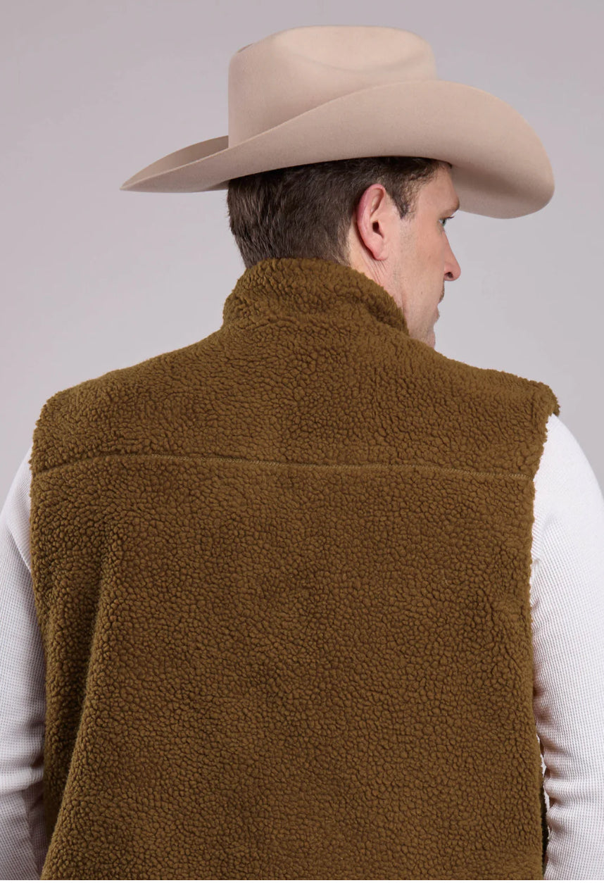 Roper Men’s Sherpa Reversible Vest, Brown 03-097-0696-6204