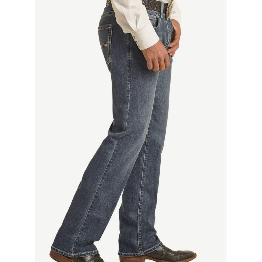 ROCK & ROLL Men’s JEAN - Slim fit, Medium Vintage, Revolver Straight Boot, BM1RD06137