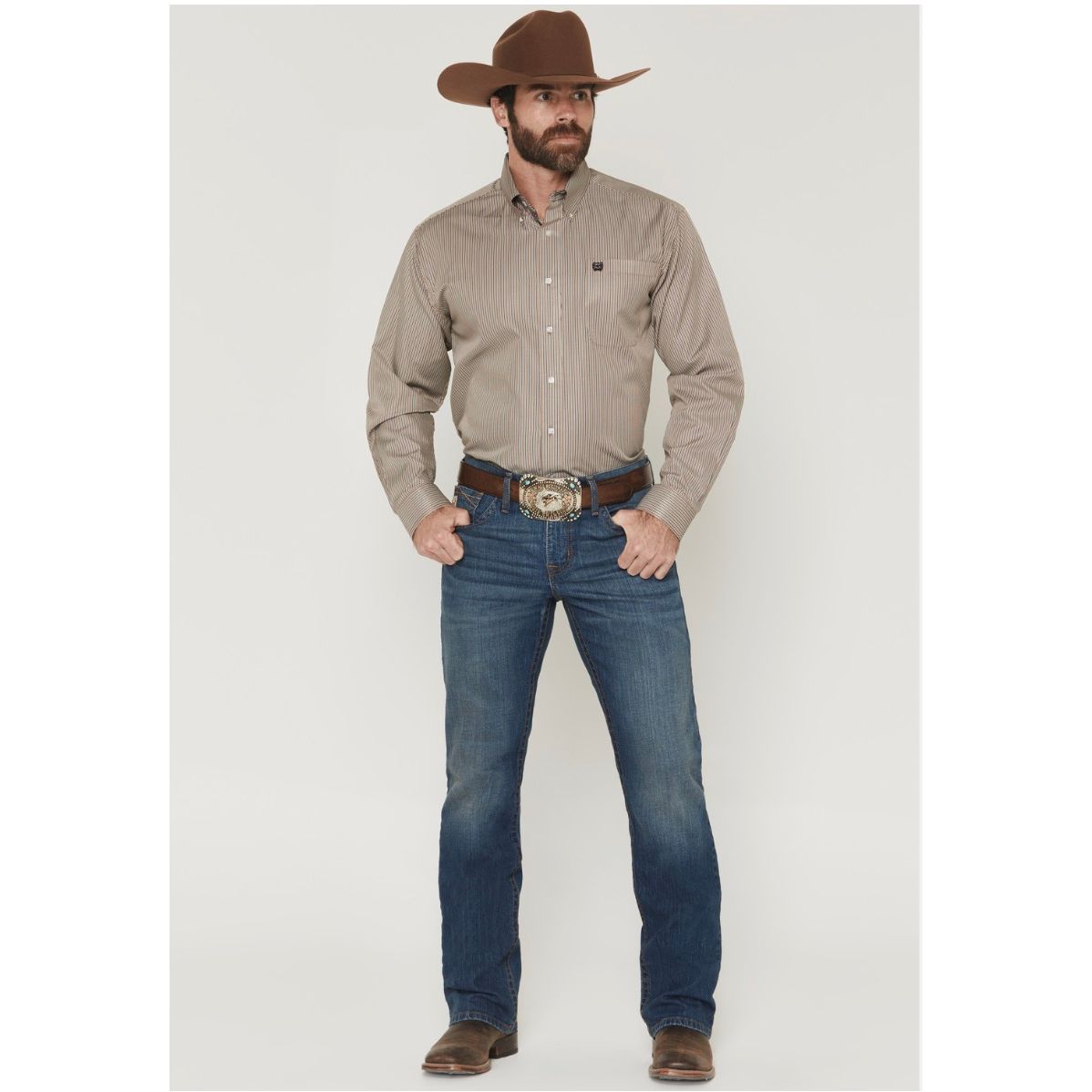 Cinch MEN'S Jean, Ian, Slim FIT, bootcut, Indigo, MB32936001