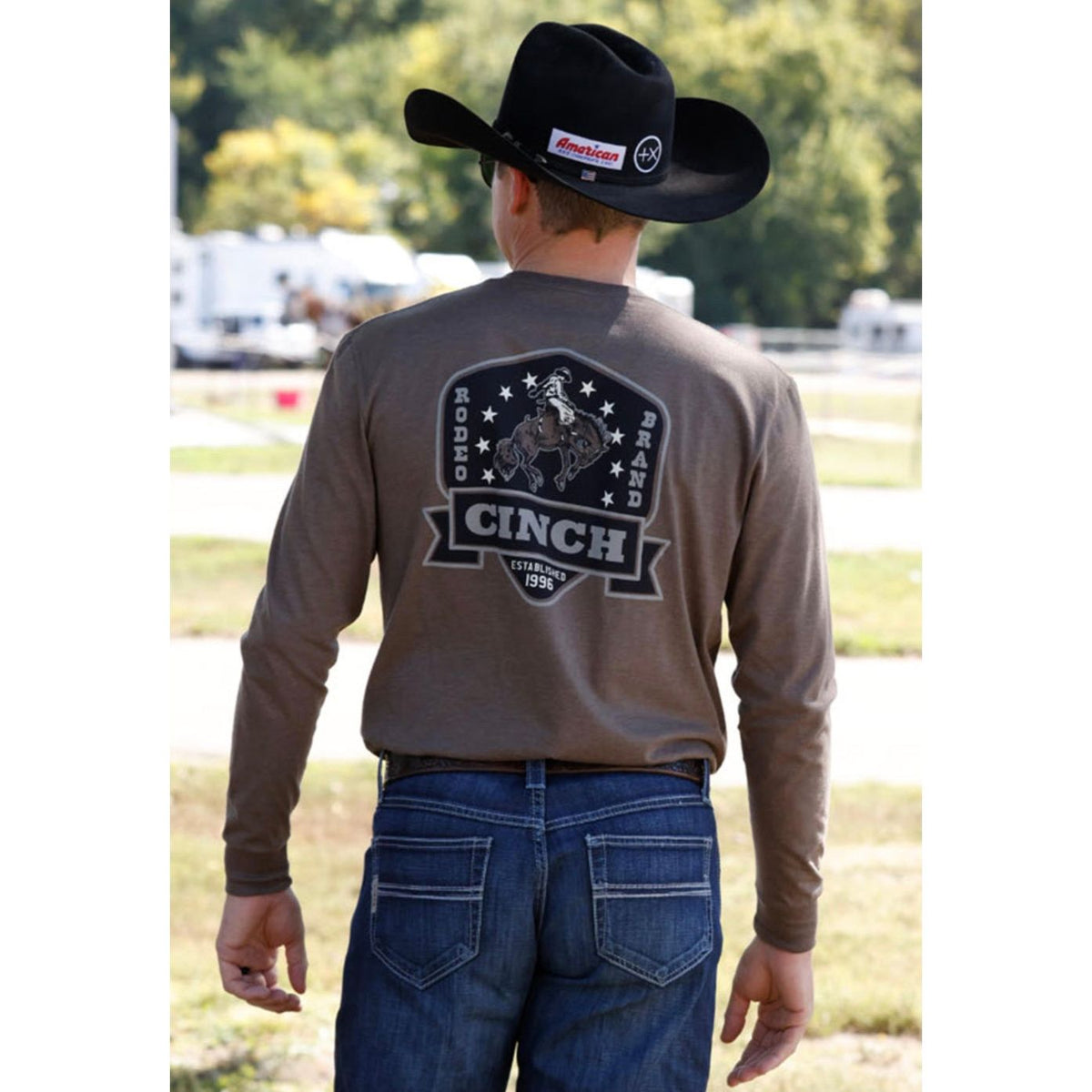 Cinch Men’s T-Shirt Long Sleeve brown MTT1721023