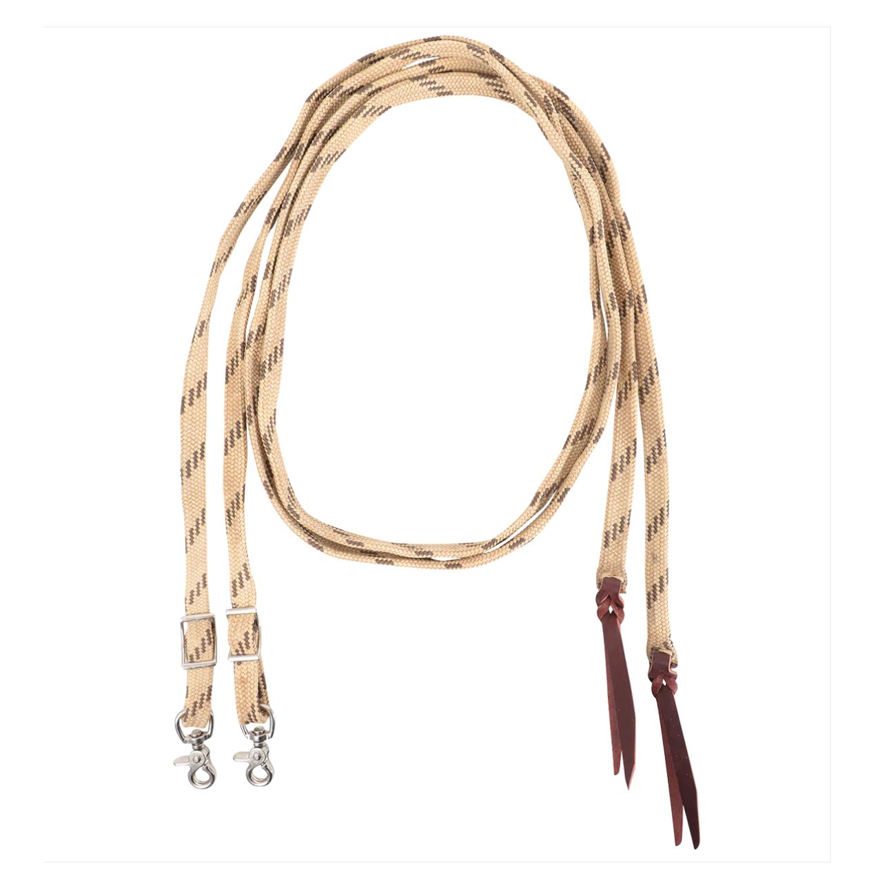 Cashel Flat Braid Split Rein Nylon Tan or Black