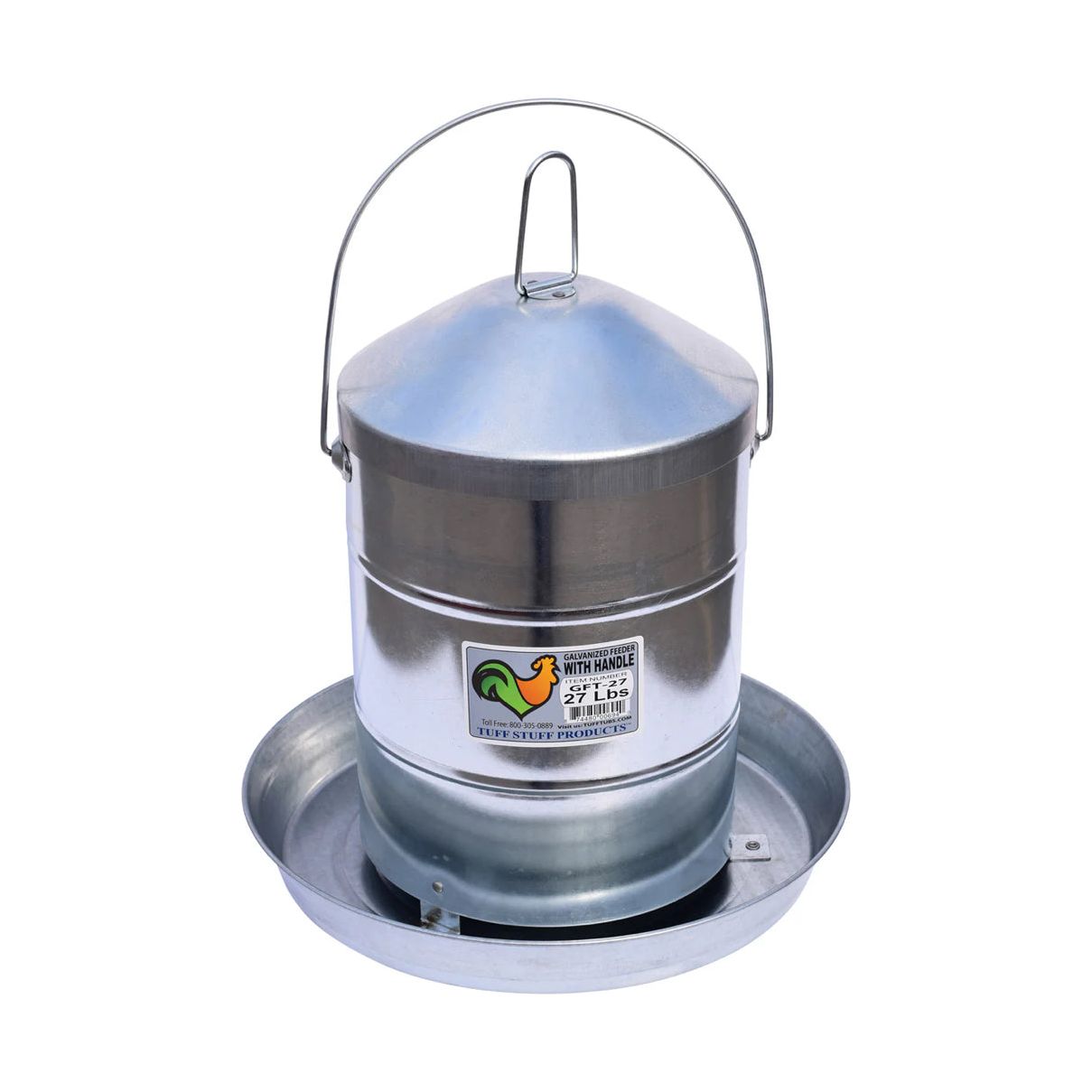 Tuff Stuff American Chicken Galvanized Feeder 27 lbs