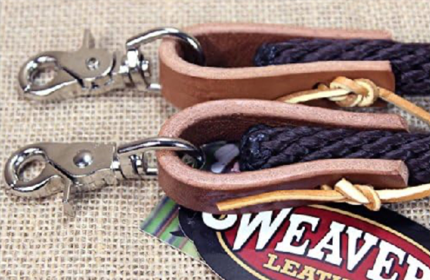 Weaver Poly Rope Rein, 5/8 X8’, Brown or Black 35-2026