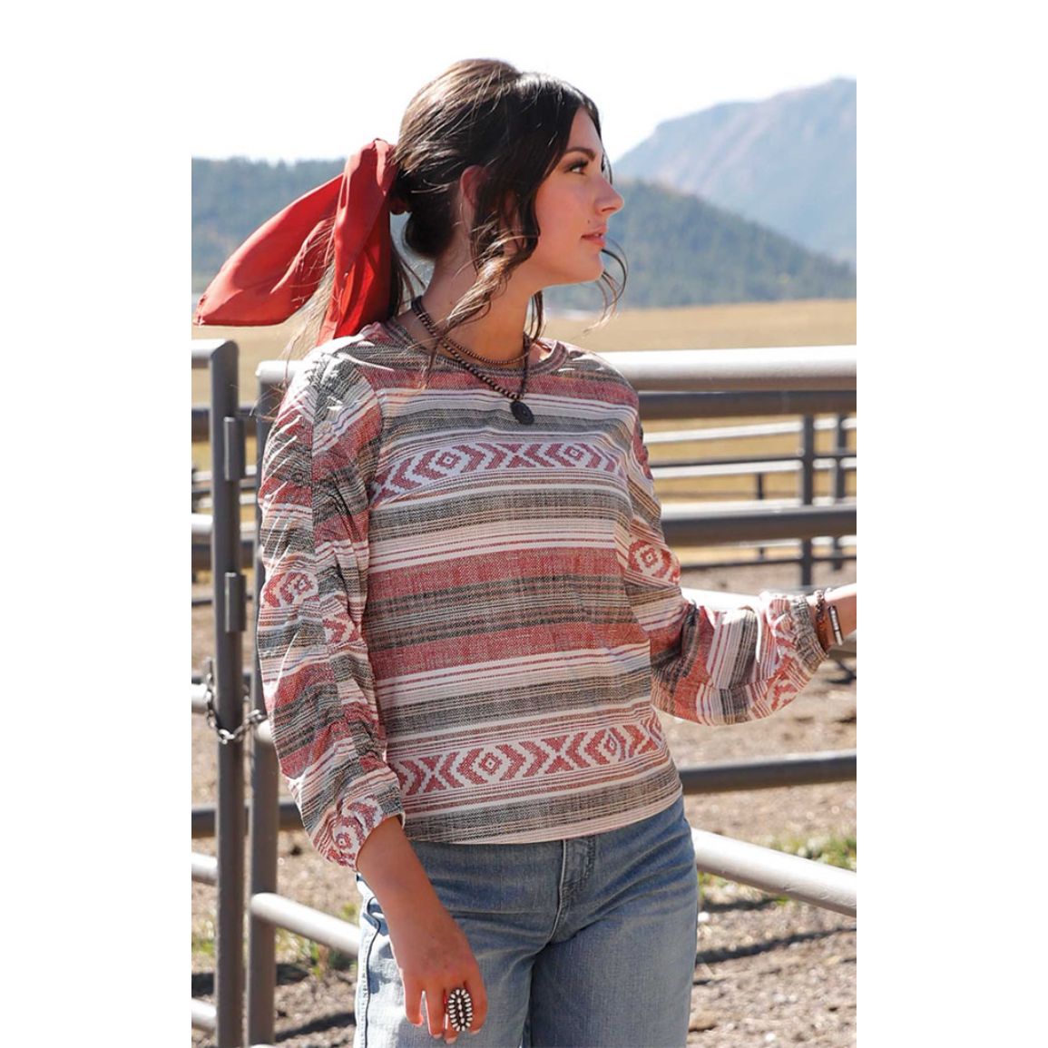 Cruel Denim Ladies- Rouche Long Sleeve CTK7484002