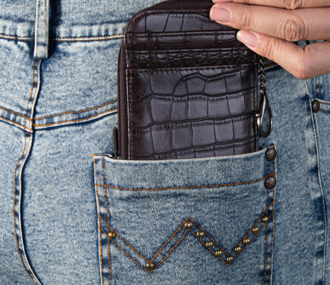 Wrangler Wallet, Alligator Print Card Holder - WG102-W005CF