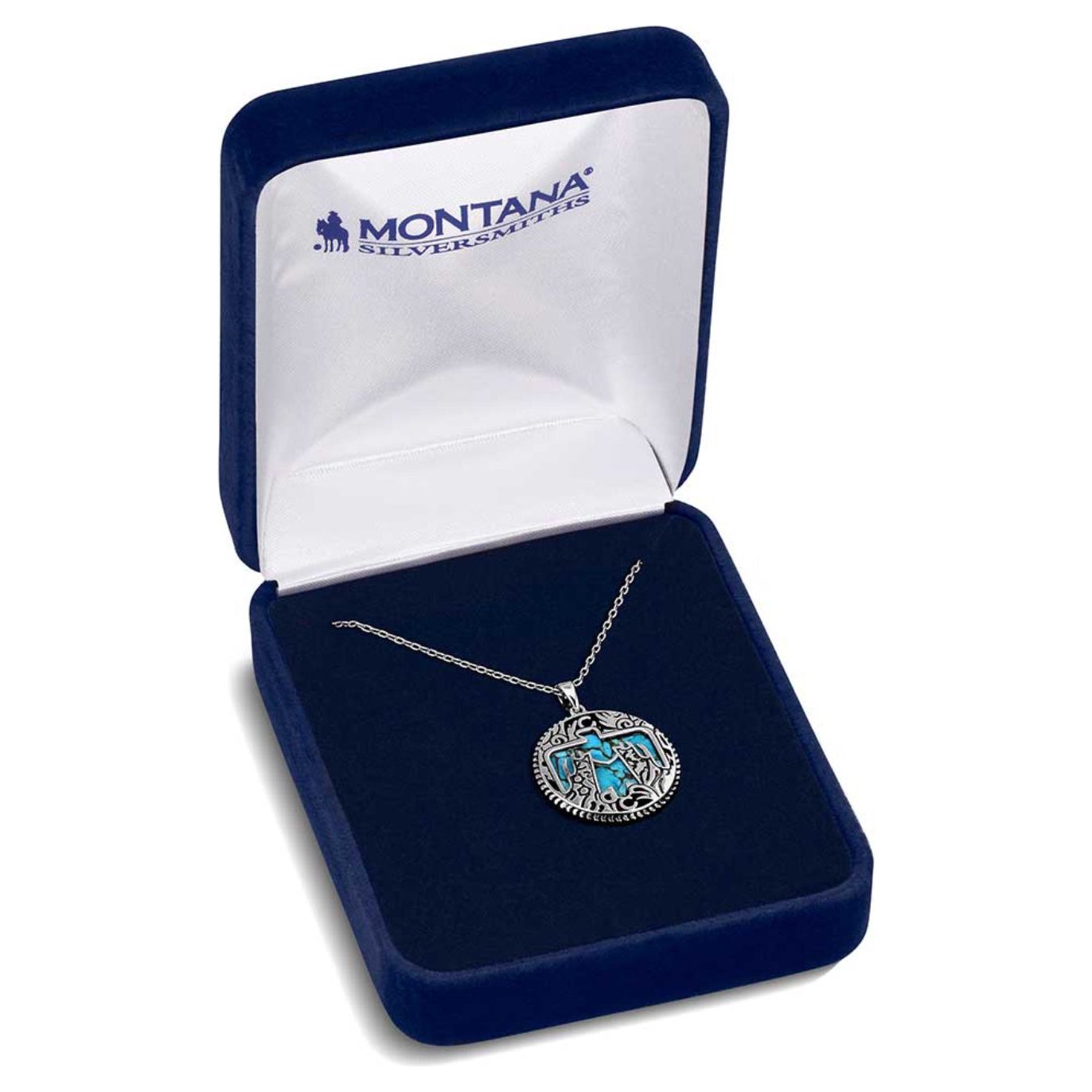 Montana Silversmiths Necklace - Strength Thunderbird Turquoise NC6184