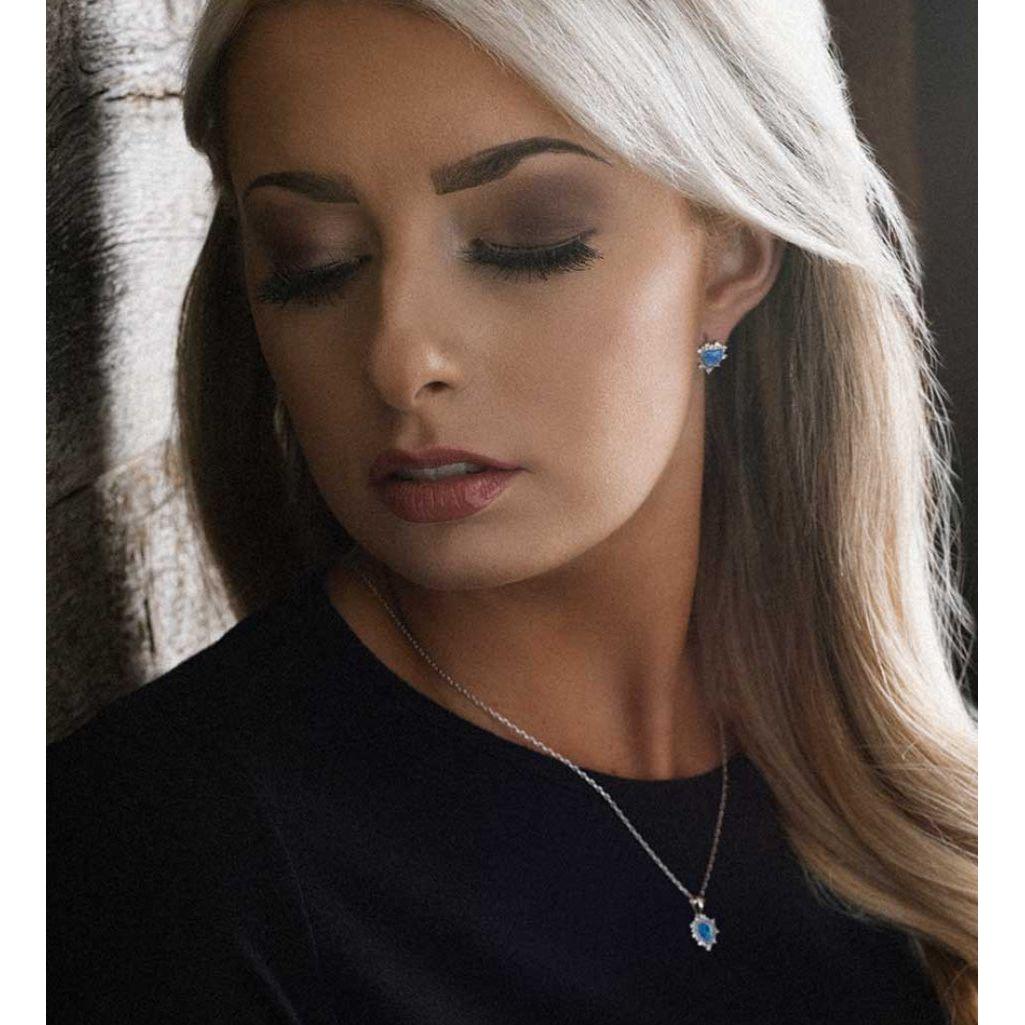 Montana Silversmiths Necklace - Royal Heart Opal NC5289