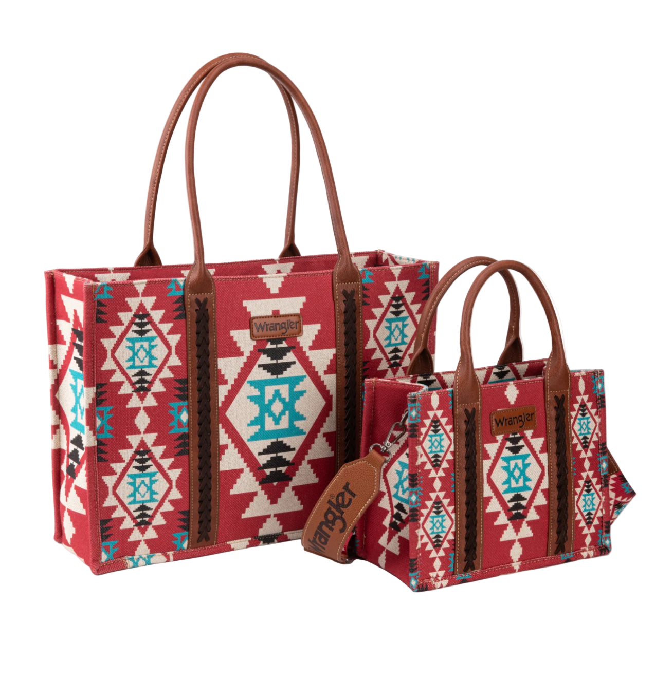 WRANGLER Aztec Print Canvas Tote Bag, PLUS Purse &W2203-1920