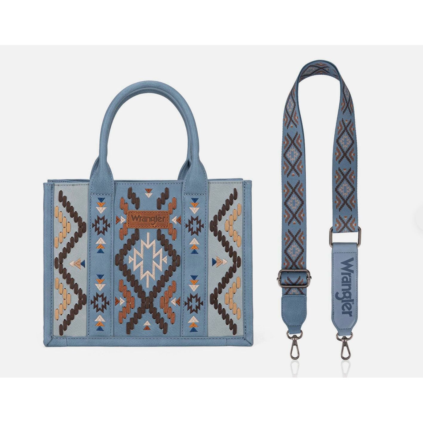 WRANGLER AZTEC EMBROIDERED TOTE CROSSBODY - WG2214-8120