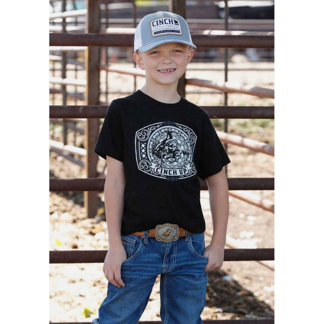 Cinch Boy's T-Shirt, Black MTT7670170