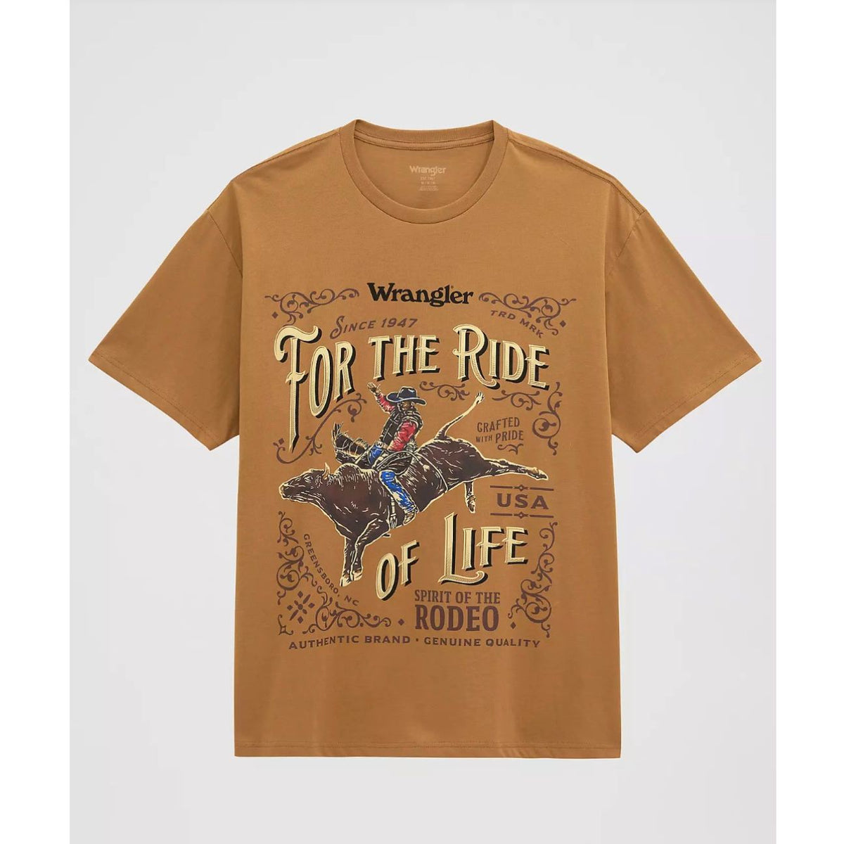 Wrangler Men's T-Shirt, Brown, 112380264