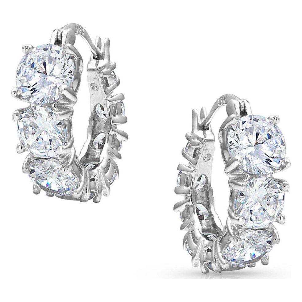 Montana Silversmith - Sliding Brilliance Hoop Earrings ER4193