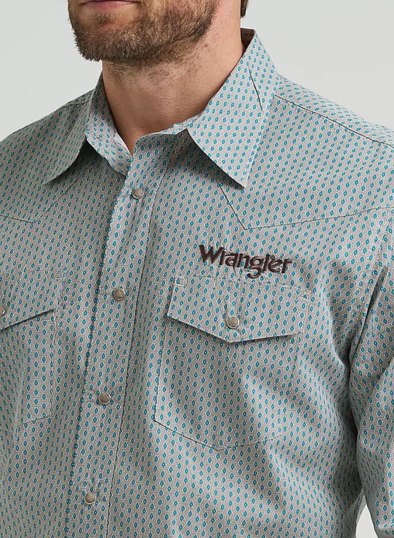 Wrangler Men’s Western Shirt, Snaps, Classic Fit 112369449