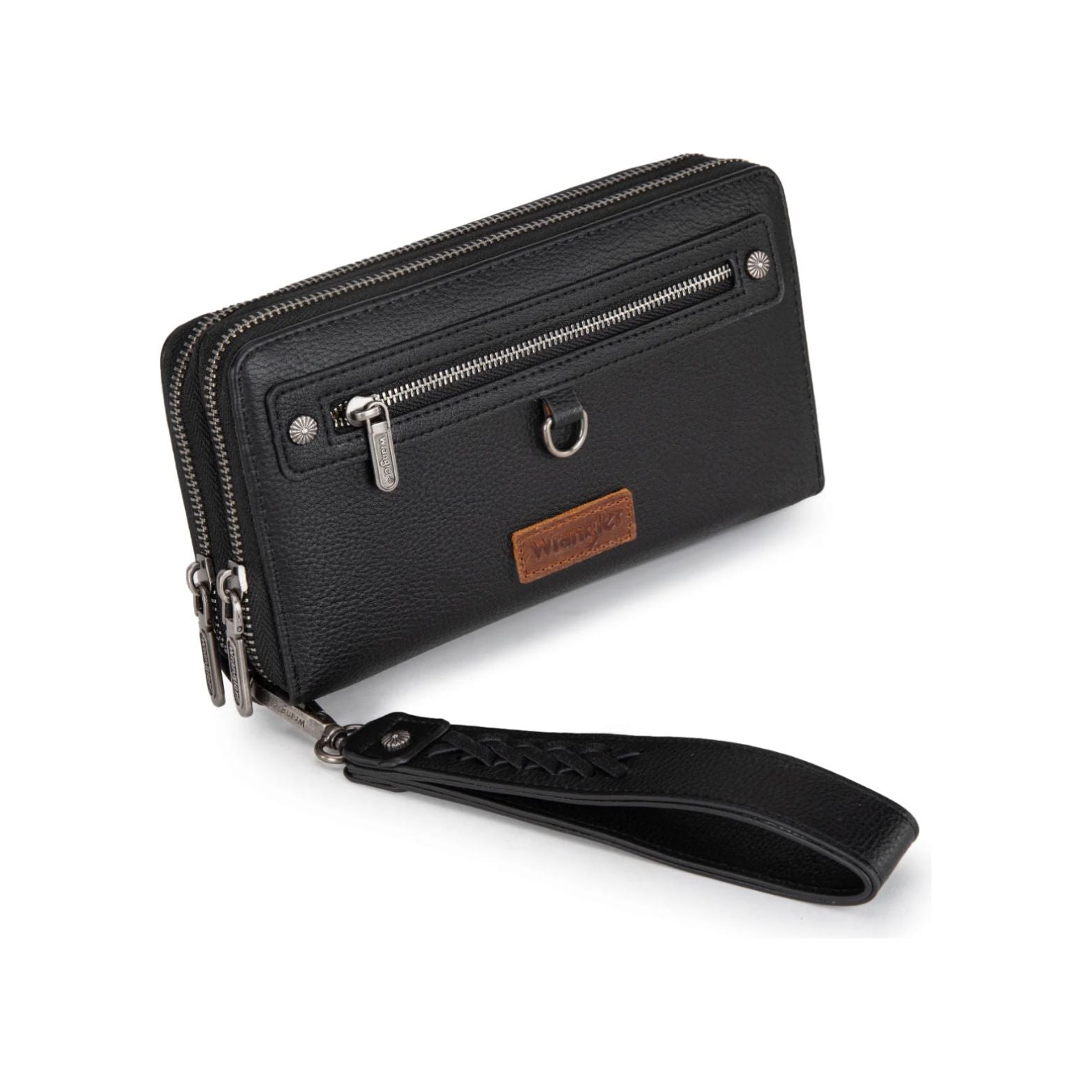 Wrangler Clutch, Dual Zipper WG185-W050 Black or Khaki or Jean