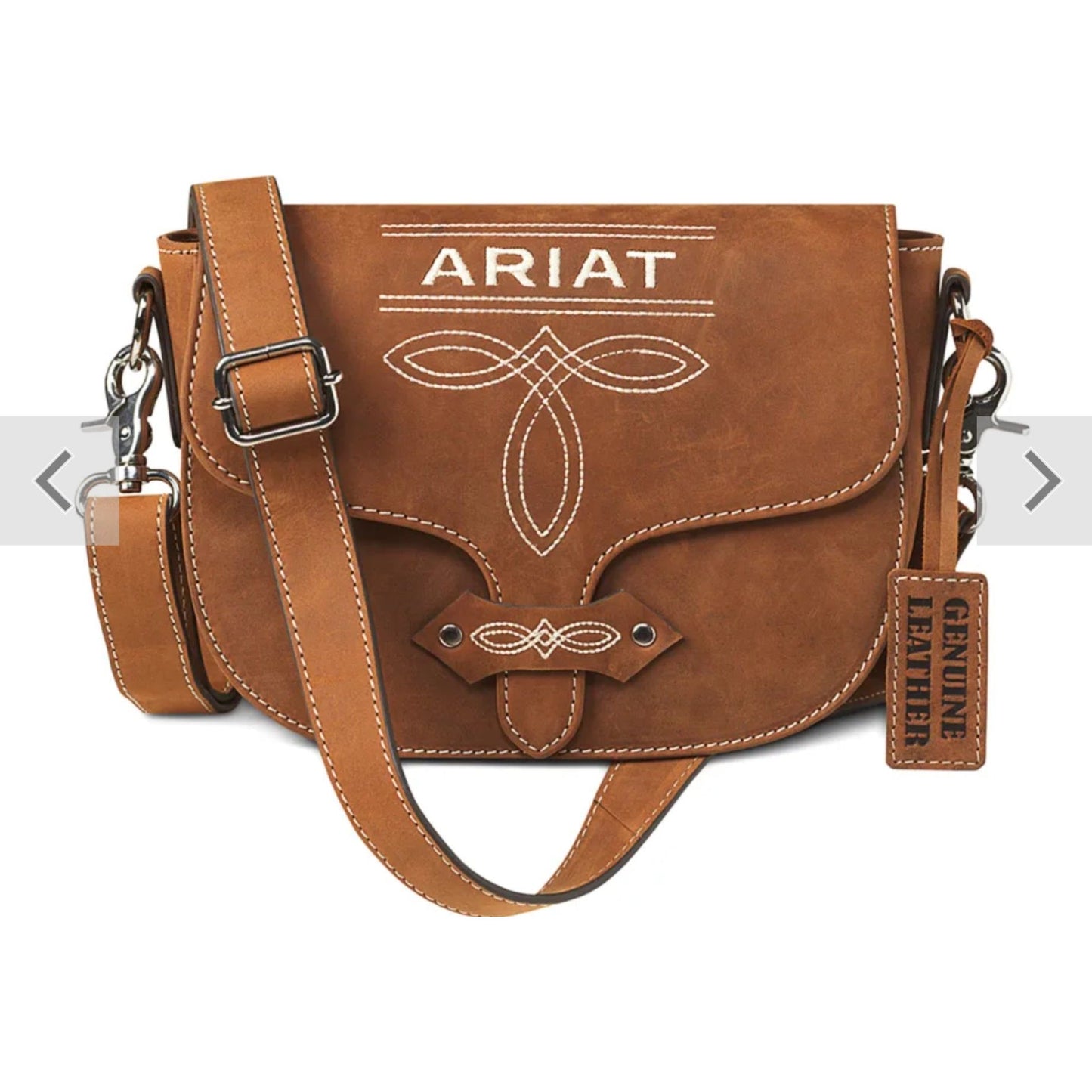 Ariat Lynn Tawny Brown Boot Stitch Small Crossbody Bag A77002004