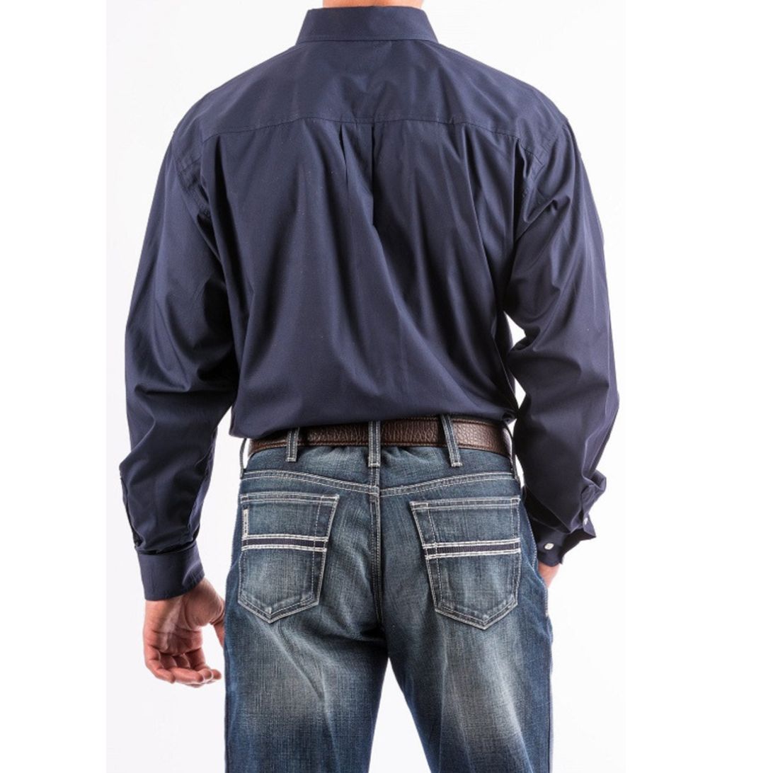 Cinch Men’s Long Sleeve Button Up, Navy MTW1104667