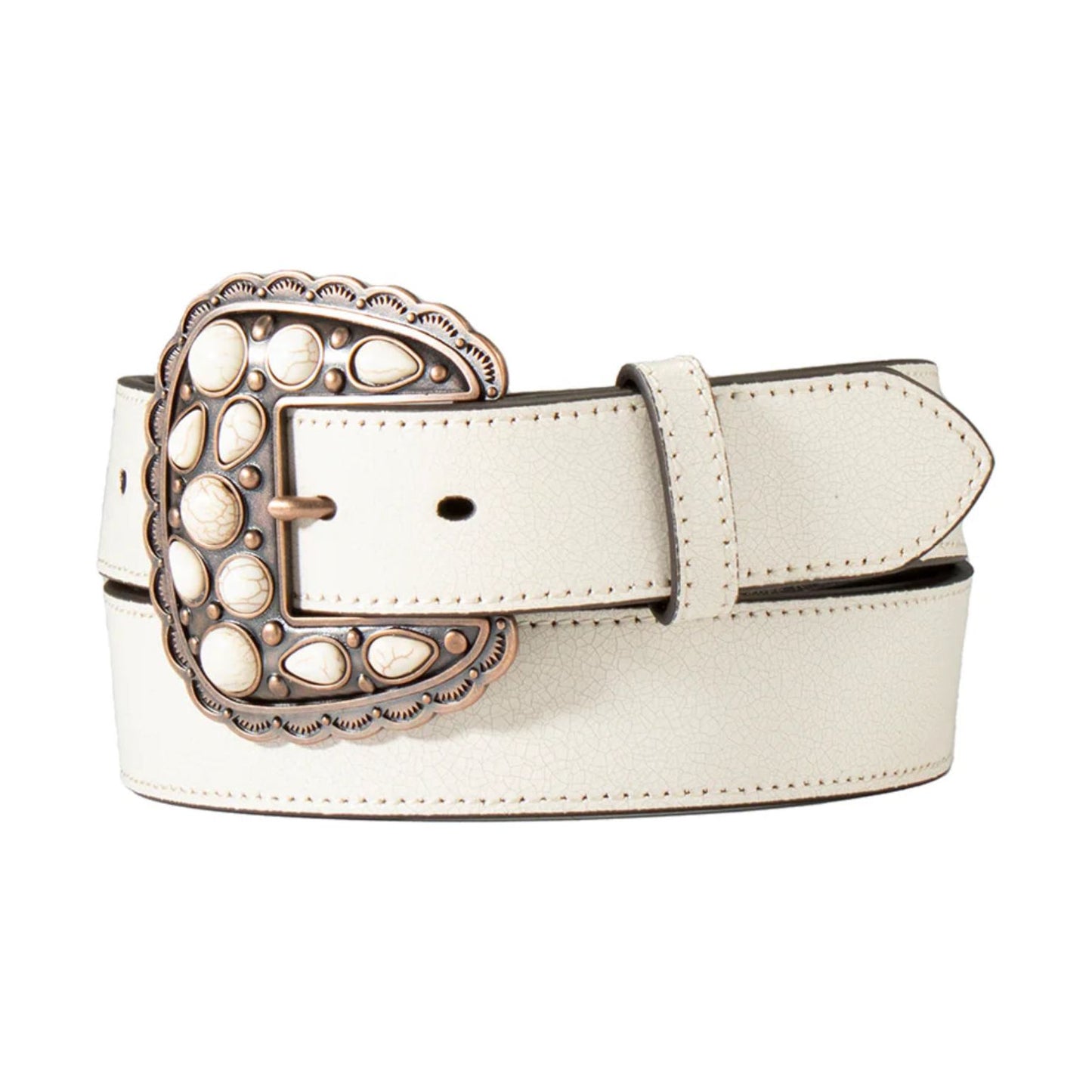 Angel Ranch Belt -Ladies- Cracked White D140006605
