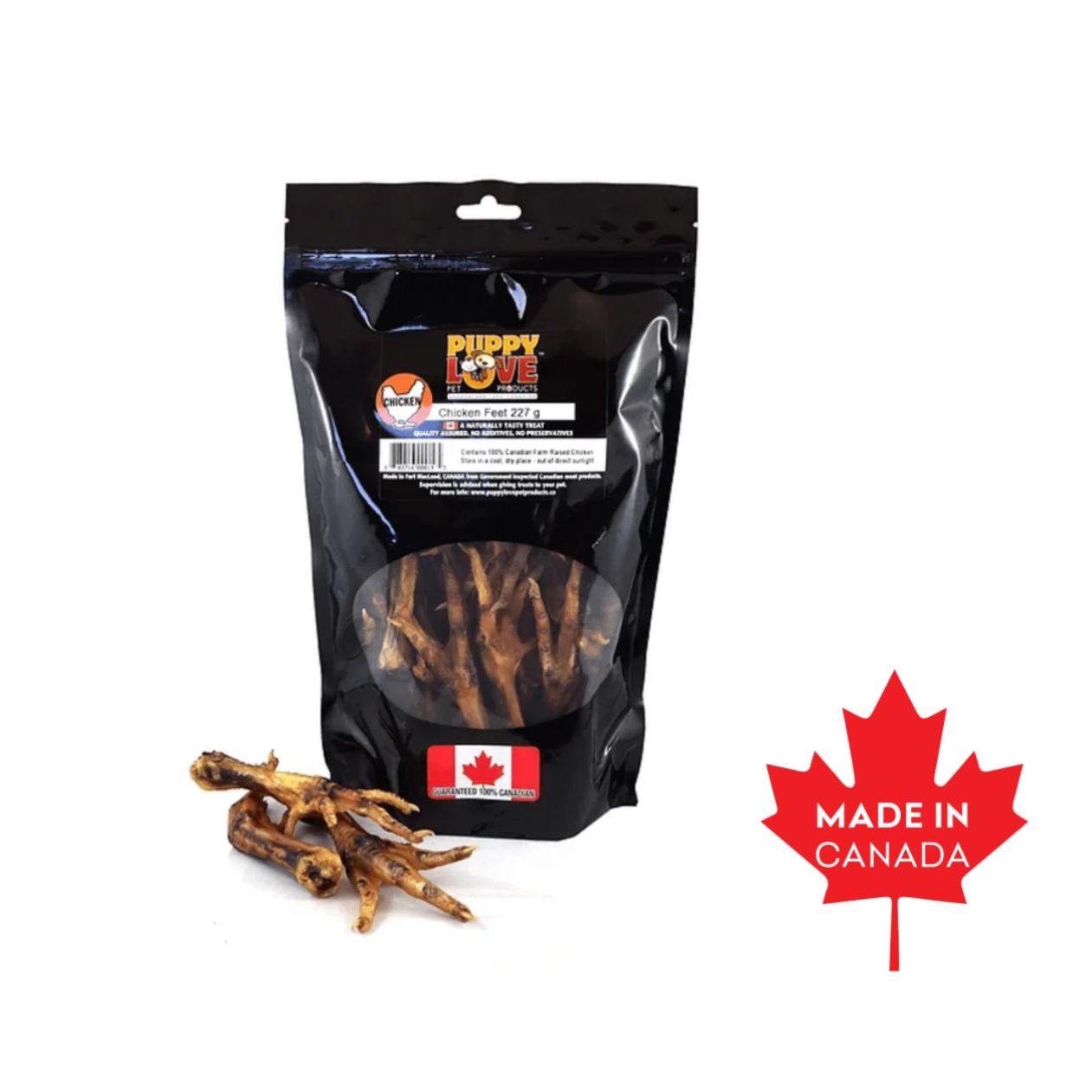 Puppy Love, Dog Treat, Chicken Feet 227g