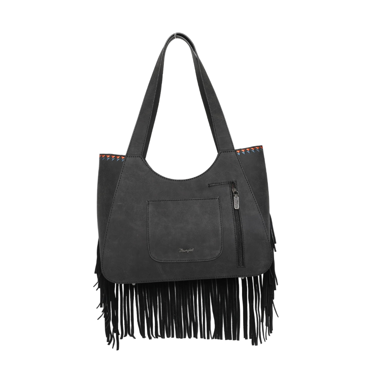 * Wrangler Ladies Embroidered Fringe Tote WG36-G8005BK
