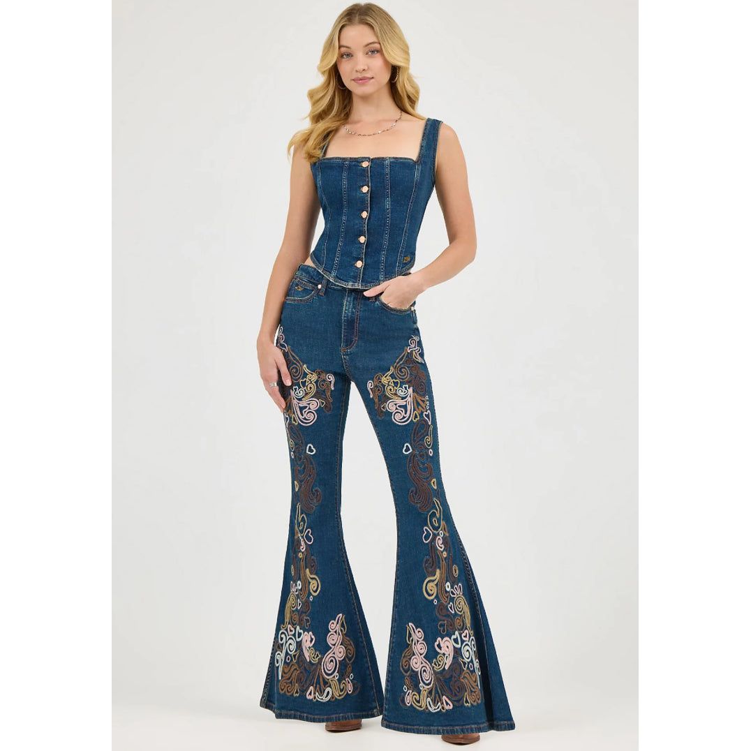 WRANGLER X LAINEY WILSON EMBROIDERED BELL BOTTOMS | 112368245