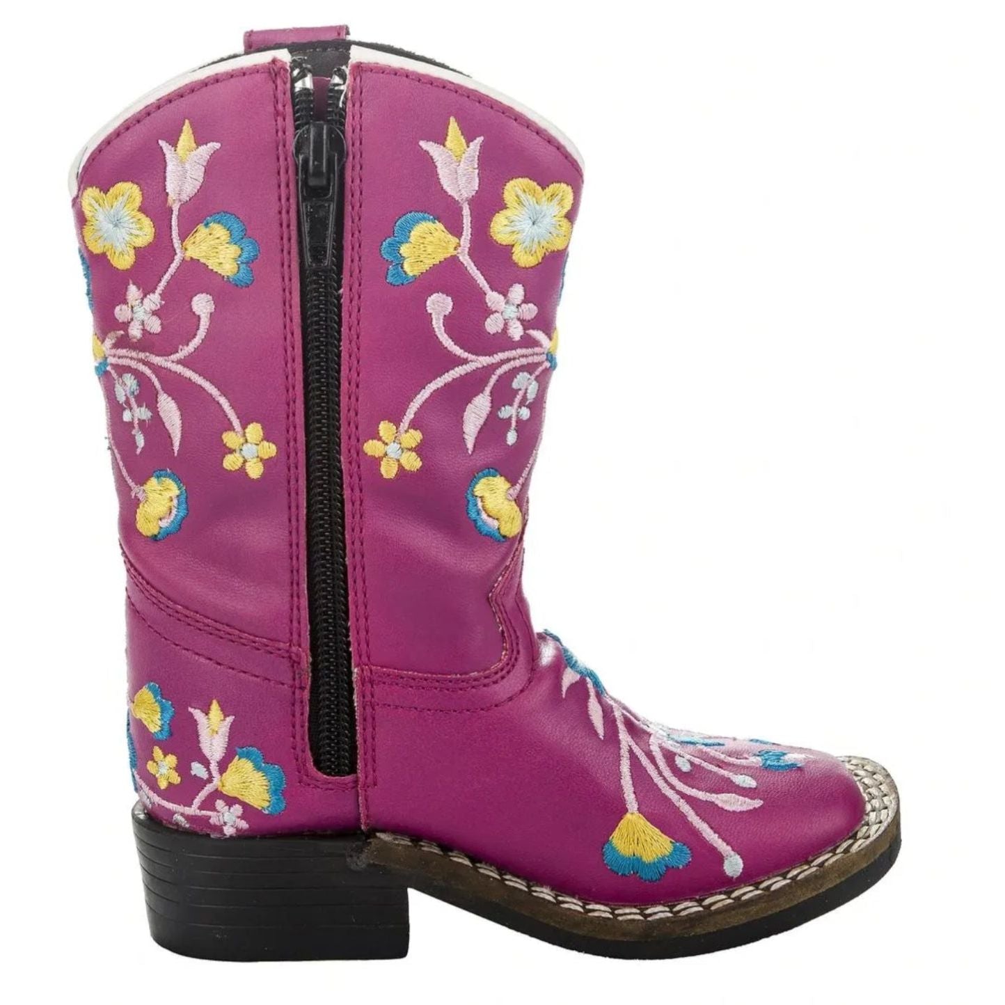Tuffrider Youth Wester Cowboy Boot, Hot Pink Floral 30204
