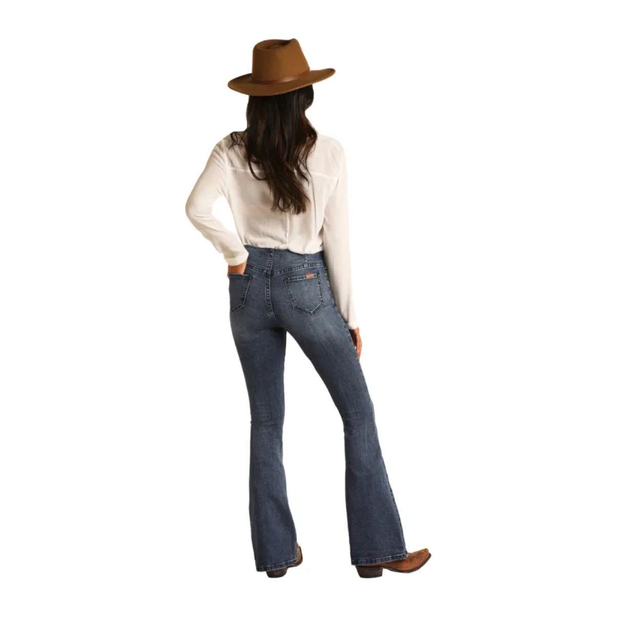 * Rock & Roll Ladies Jean - Bargain Bell Pull On - Extra Stretch, Med Vintage WPH8173