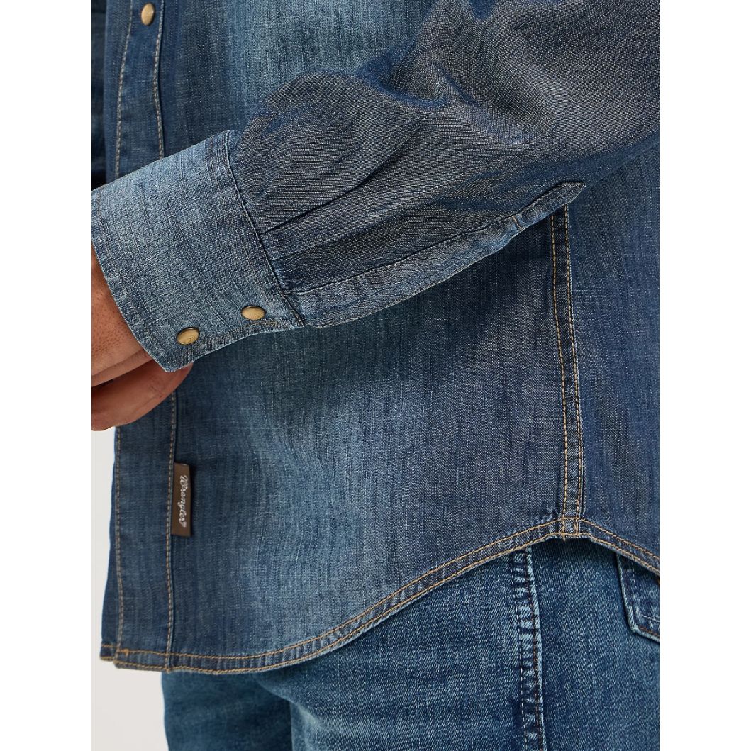 WRANGLER® Men’s RETRO® PREMIUM Long Sleeve Western Snap, Modern Fit MVR458D