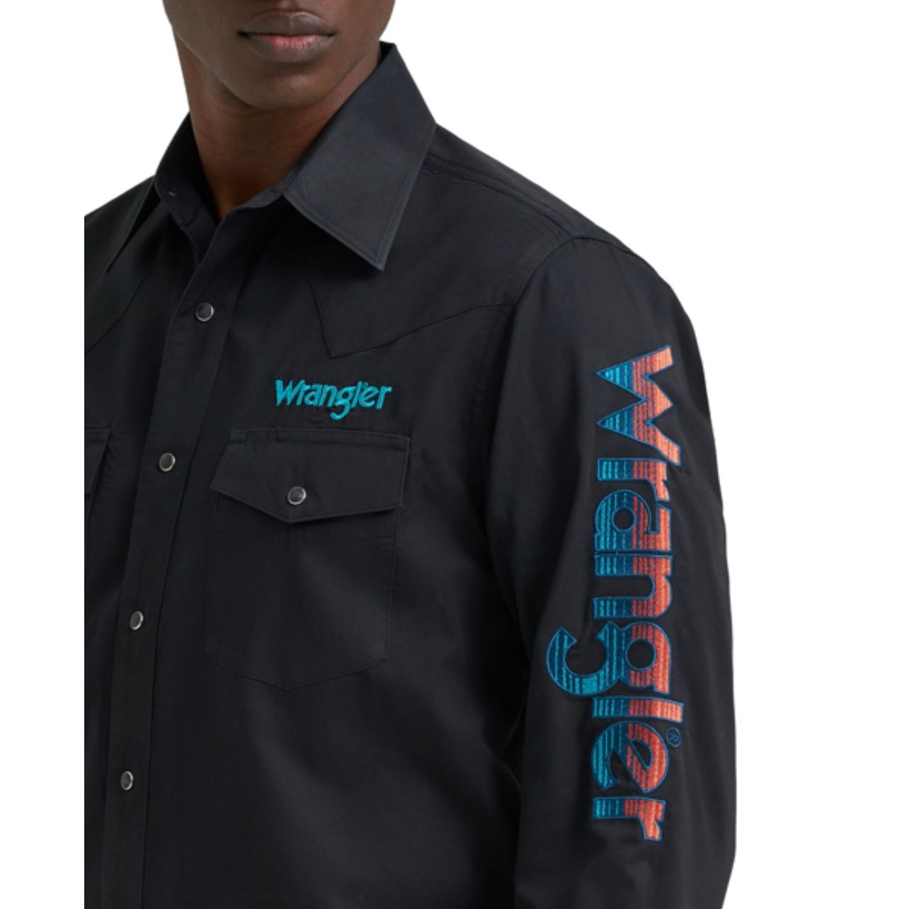 Wrangler Men's Classic Fit Long Sleeve ,Black, 112381987