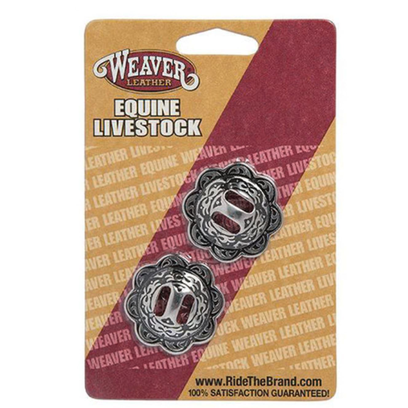Weaver Concho - Floral, Stainless Steel 1.5” Slots 77-4045