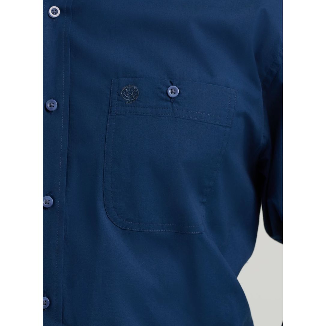Wrangler Men’s George Straight, Button Down, Navy, 112368198