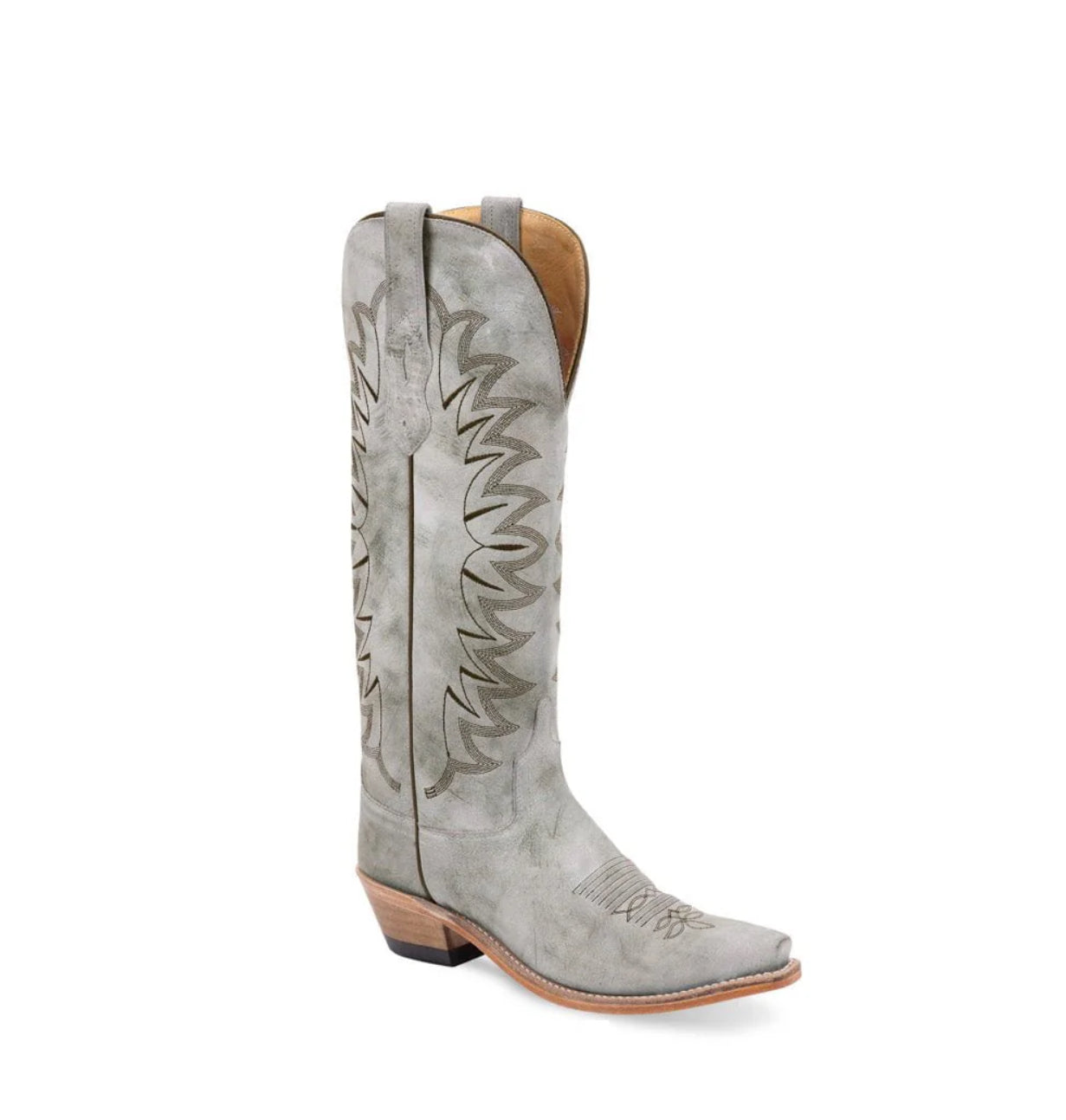 Old West Ladies Dress Boot, Snip Toe, Grey Distressed TS1554