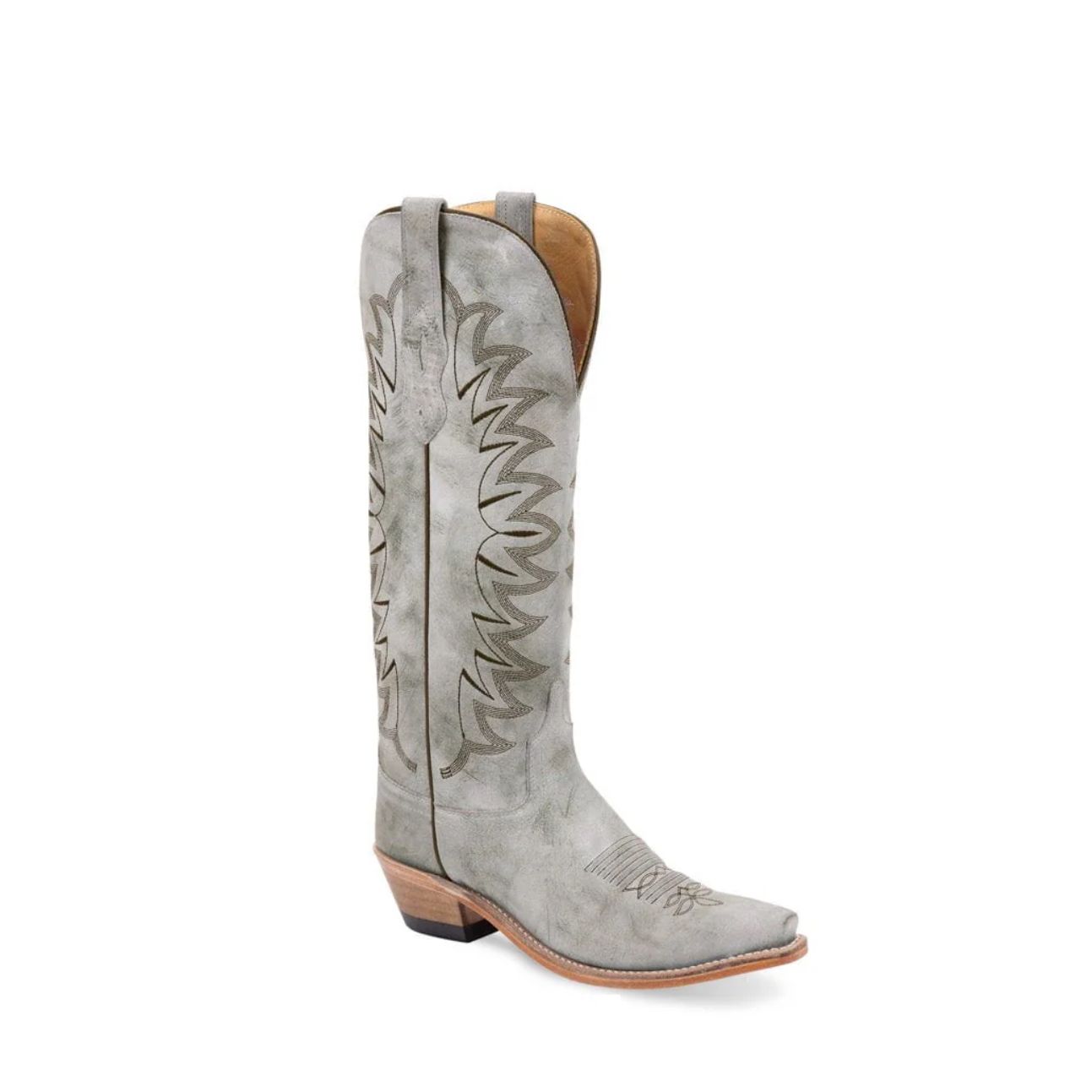 Old West Ladies Dress Boot, Snip Toe, Grey Distressed TS1554