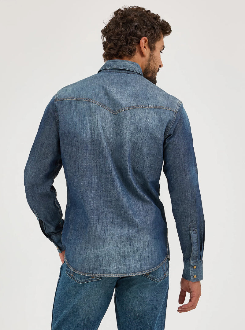WRANGLER® Men’s RETRO® PREMIUM Long Sleeve Western Snap, Modern Fit MVR458D