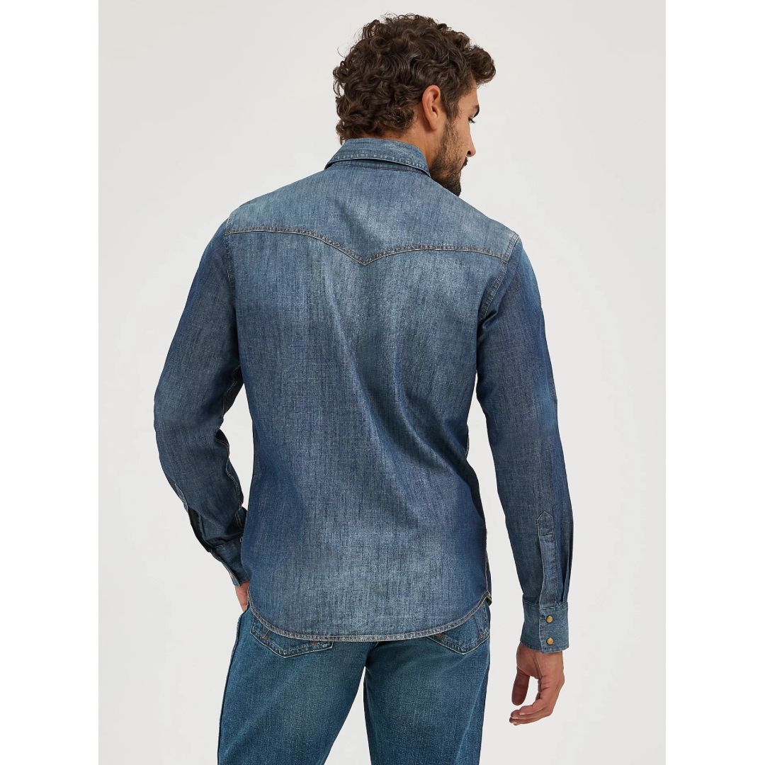 WRANGLER® Men’s RETRO® PREMIUM Long Sleeve Western Snap, Modern Fit MVR458D