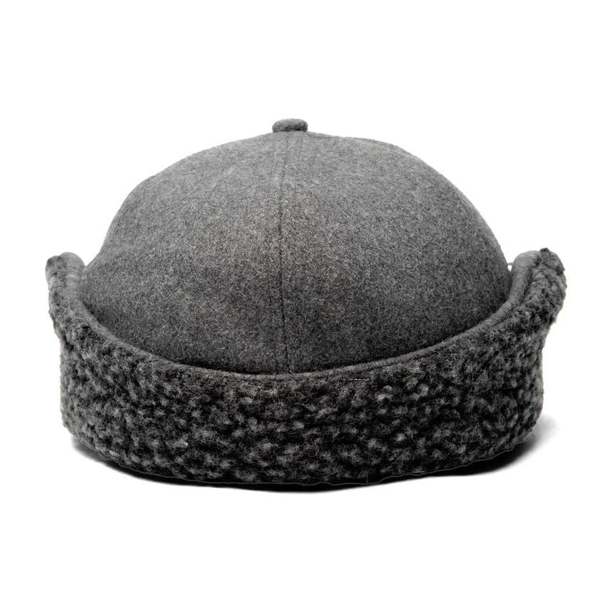 CROWNCAP Solid Wool Blend Melton Cap -Grey 1-46741