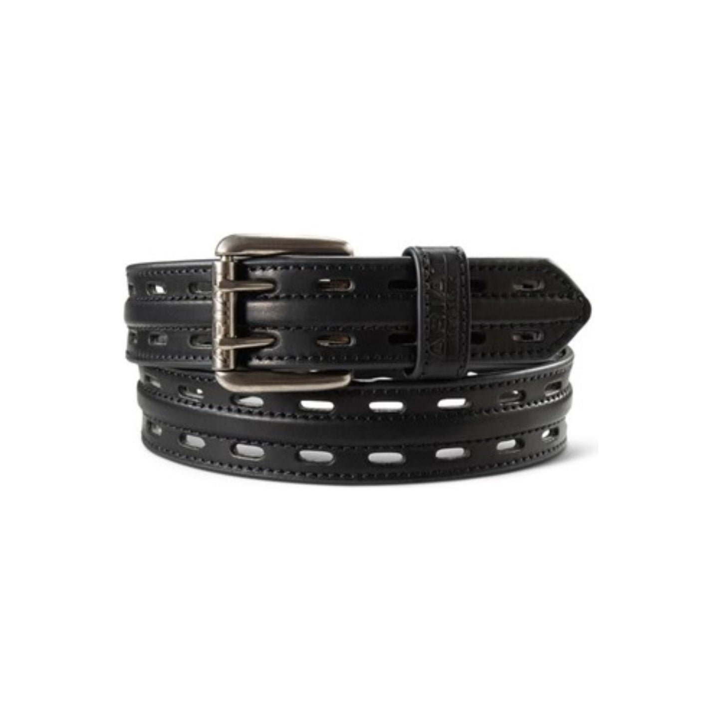 Ariat Work Men’s Leather Belt, Double Hole, Black A1700701