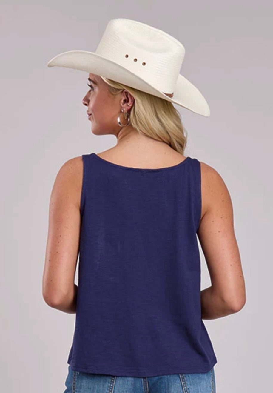 Roper Ladies Tank Denim Look 03-037-0514-5052