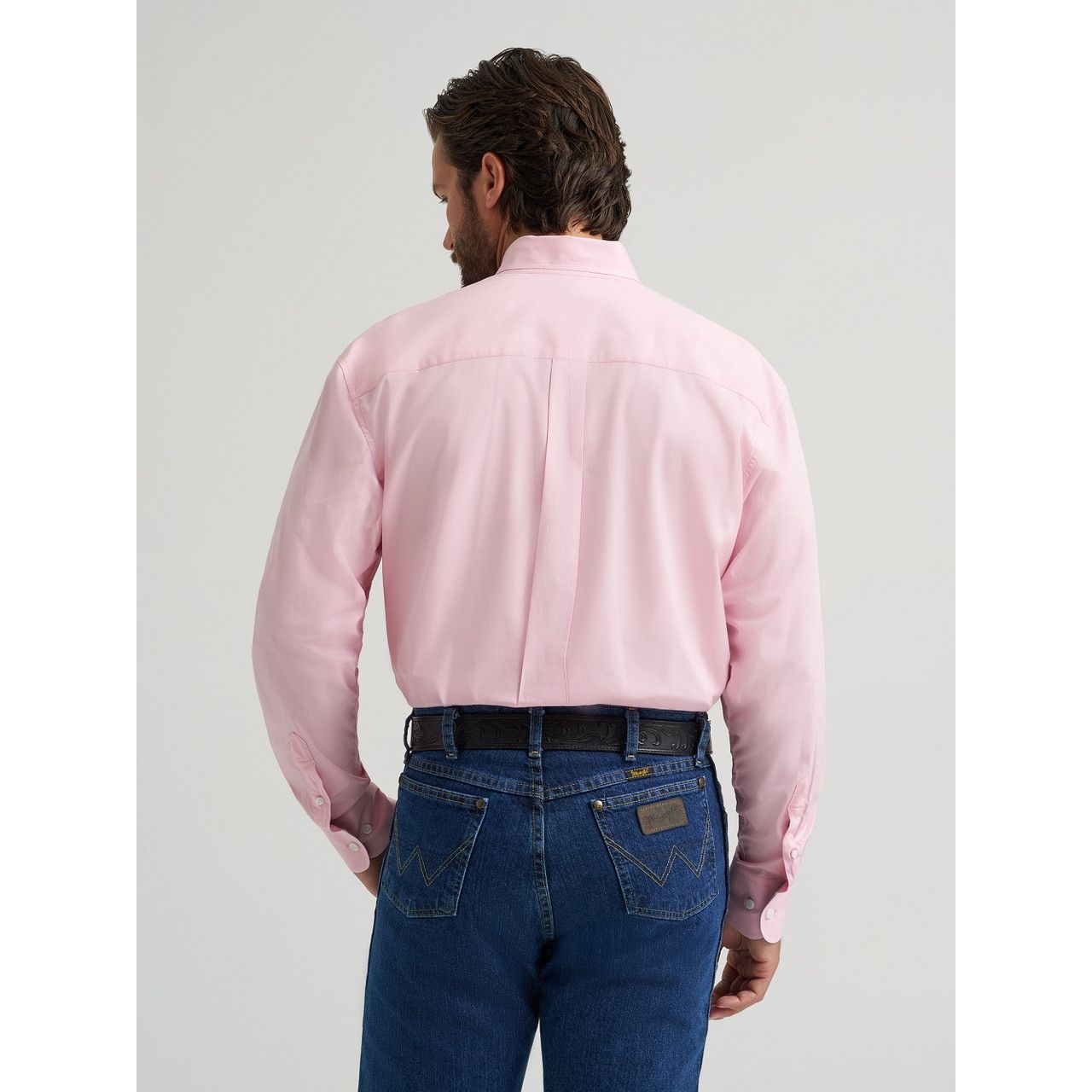 Wrangler® George Strait Collection One Pocket Long Sleeve Shirt - Pink - 112379046