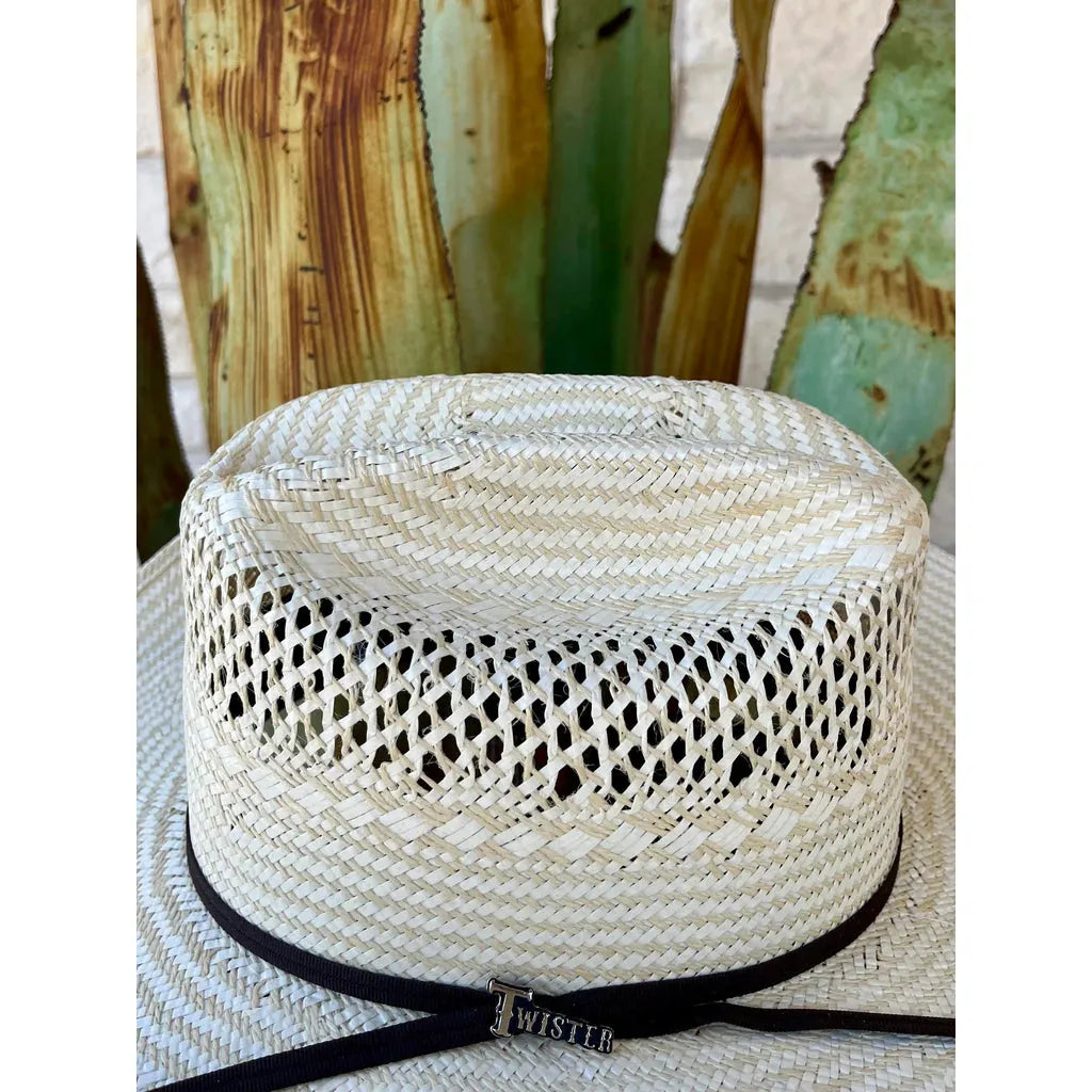 Twister Straw Cowboy Hat, 10X Jute Shantung Hat 5” Brim T73363