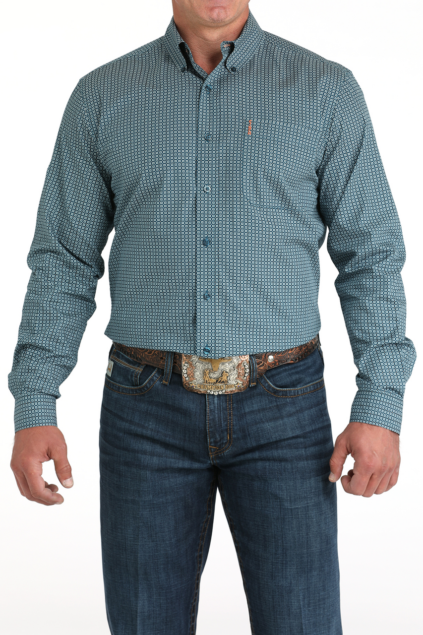 CINCH MEN'S MODERN FIT SHIRT Teal MTW1347136
