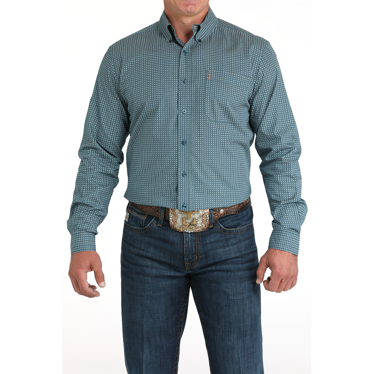 CINCH MEN'S MODERN FIT SHIRT Teal MTW1347136