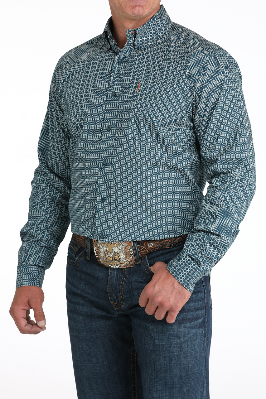 CINCH MEN'S MODERN FIT SHIRT Teal MTW1347136