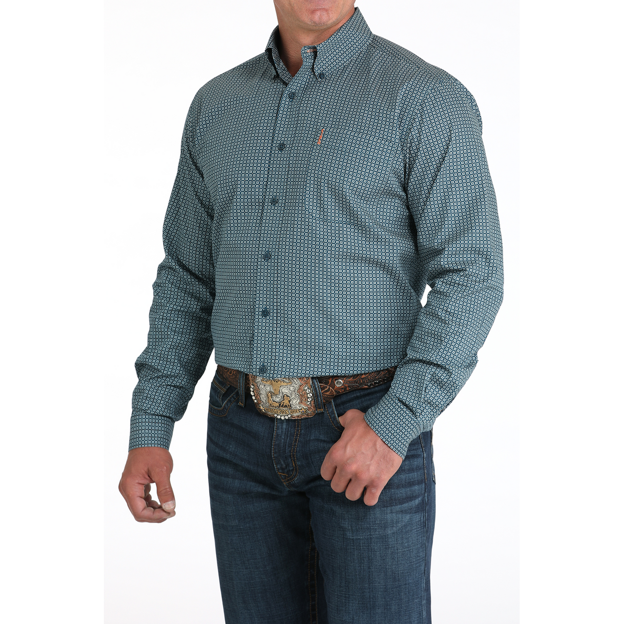 CINCH MEN'S MODERN FIT SHIRT Teal MTW1347136