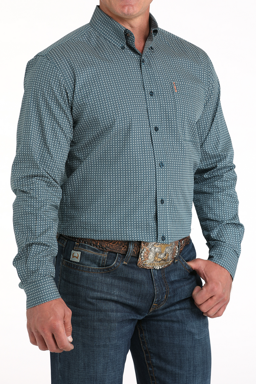 CINCH MEN'S MODERN FIT SHIRT Teal MTW1347136