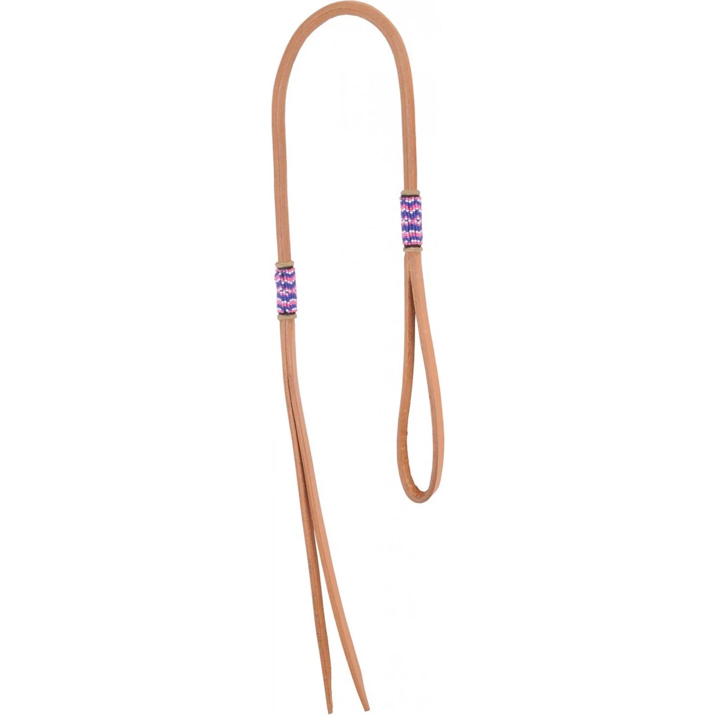 Western Rawhide Brown Leather Western Quirt with Beading 224047