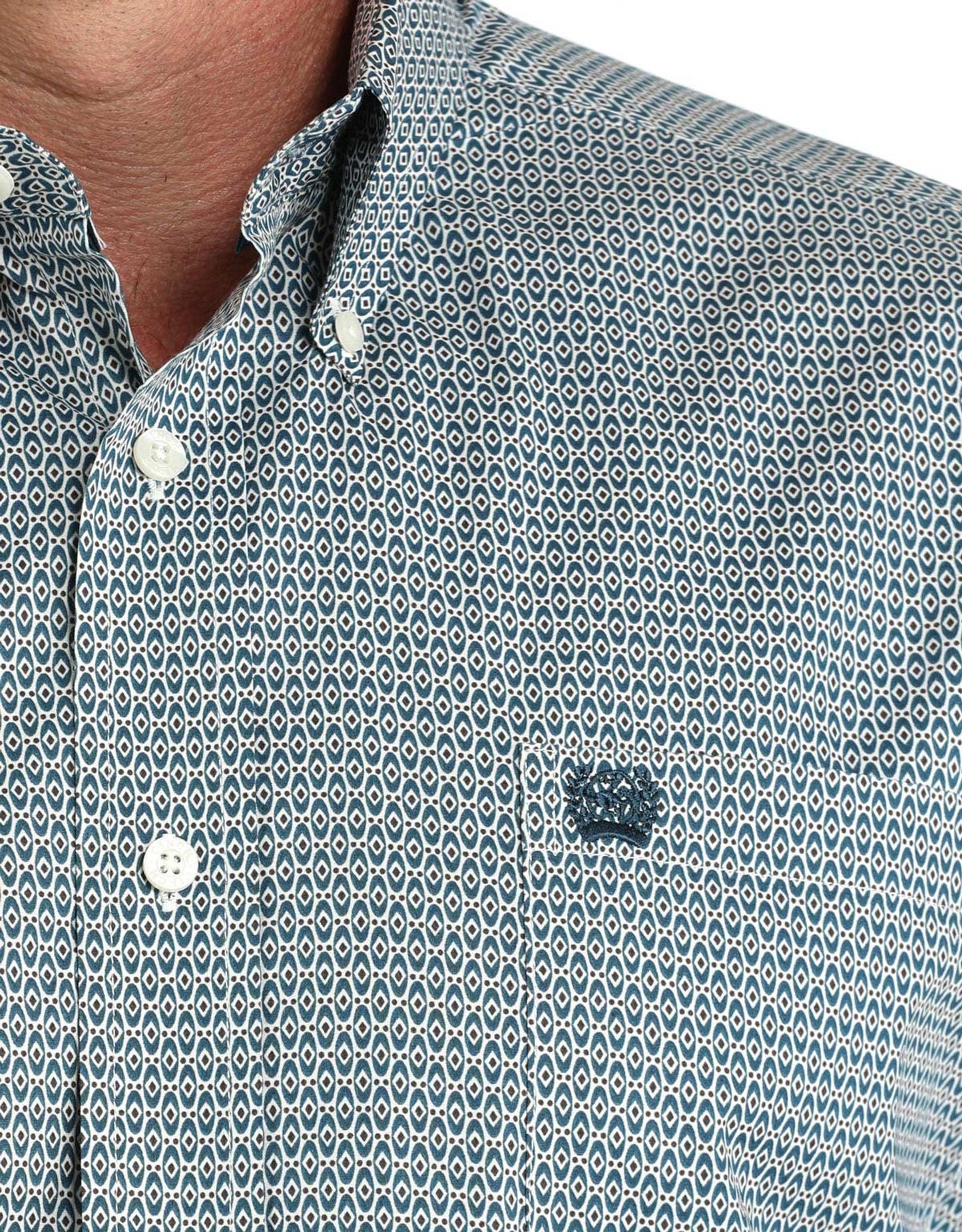 CINCH - Men LONG SLEEVE BUTTON-DOWN SHIRT, Teal MTW1105968