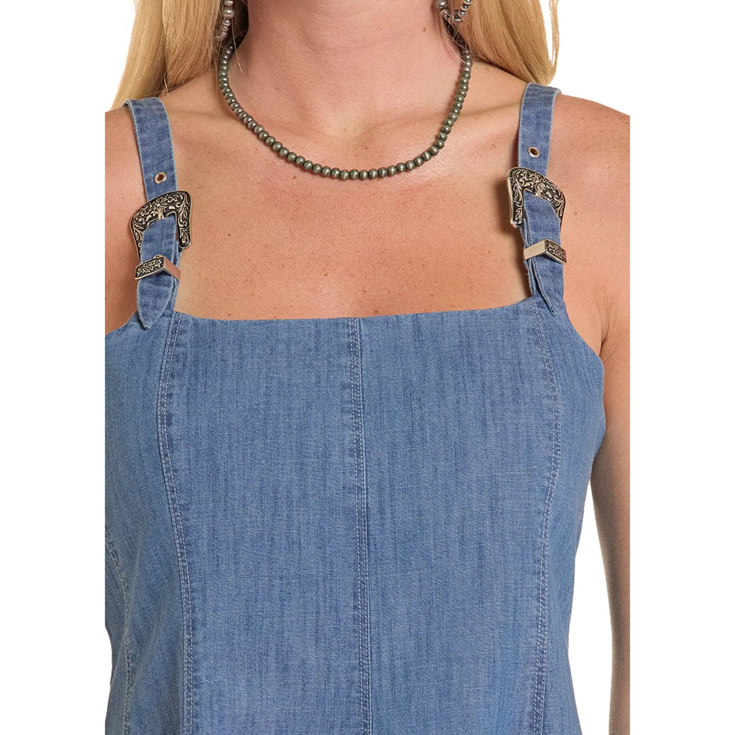 Rock & Roll Ladies Denim Mini Dress, Buckle, BWD0R08788